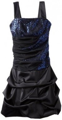 Ruby Rox Kids Girls 7-16 Sequin Pick-Up Dress, Black/Royal, 12 Ruby Rox Kids Girls 7-16 Sequin Pick-Up Dress, Black/Royal, 12