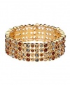 Monet Gold Tone with Crystal Accents Stretch Bracelet