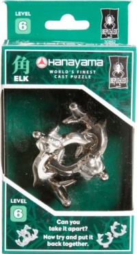 BePuzzled Hanayama Cast Metal Brainteaser Puzzles - Hanayama Elk Puzzle (Level 6) BePuzzled Hanayama Cast Metal Brainteaser Puzzles - Hanayama Elk Puzzle (Level 6)