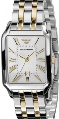 Emporio Armani Men's AR0485 Two-tone Mother-Of-Pearl Dial Watch Emporio Armani Men's AR0485 Two-tone Mother-Of-Pearl Dial Watch