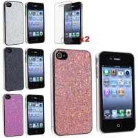 eForCity 4 Bling Glitter Hard Case Skin compatible with iPhone® 4 4G Version iPhone® 4S - AT&T, Sprint, Version 16GB 32GB 64GB, with 2 screen protector free eForCity 4 Bling Glitter Hard Case Skin compatible with iPhone® 4 4G Version iPhone® 4S - AT&T, Sprint, Version 16GB 32GB 64GB, with 2 screen protector free