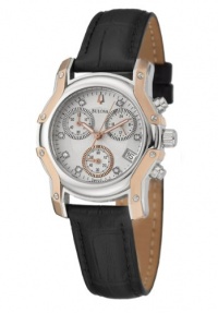Bulova Women's 98P117 Diamond Silver White Dial Strap Watch Bulova Women's 98P117 Diamond Silver White Dial Strap Watch
