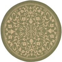 Safavieh Courtyard Collection CY2098-1E06 Olive and Natural Indoor/Outdoor Round Area Rug, 5-Feet 3-Inch Safavieh Courtyard Collection CY2098-1E06 Olive and Natural Indoor/Outdoor Round Area Rug, 5-Feet 3-Inch