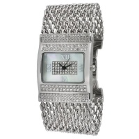 Peugeot Women's J4984 Silver-Tone Swarovski Crystal Pave Dial Mesh Bracelet Watch Peugeot Women's J4984 Silver-Tone Swarovski Crystal Pave Dial Mesh Bracelet Watch