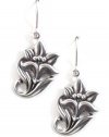 Clara Beau Sterling Silver Plated Lotus Flower Dangle Earrings