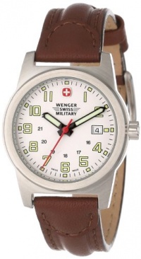 Wenger Swiss Military Women's 72920 Classic Field White Dial Brown Leather Military Watch Wenger Swiss Military Women's 72920 Classic Field White Dial Brown Leather Military Watch