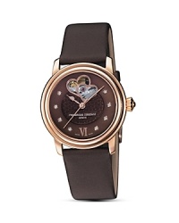 The Frédérique Constant Ladies Automatic Collections have been designed by women for women. Classic and elegant, feminine and sophisticated, sexy in every detail. These fine mechanical timepieces have been developed with passion, to reflect the values and aspirations of today's women. Automatic calibration. Chocolate satin strap. Made in Geneva, Switzerland. The Frédérique Constant Ladies Automatic Collections have been designed by women for women. Classic and elegant, feminine and sophisticated, sexy in every detail. These fine mechanical timepieces have been developed with passion, to reflect the values and aspirations of today's women. Automatic calibration. Chocolate satin strap. Made in Geneva, Switzerland.
