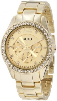 XOXO Women's XO5475 Gold-Tone Bracelet With Rhinestones Accent Bezel Watch XOXO Women's XO5475 Gold-Tone Bracelet With Rhinestones Accent Bezel Watch
