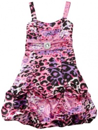 Ruby Rox Kids Girls 7-16 Leopard Pick-Up Dress, Pink/Black, 8 Ruby Rox Kids Girls 7-16 Leopard Pick-Up Dress, Pink/Black, 8