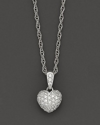 Wear your diamonds close to your heart with this romantic pendant, set in 14K white gold. Wear your diamonds close to your heart with this romantic pendant, set in 14K white gold.