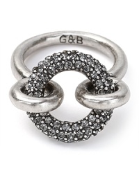 Make an impact with directional accessories like this silver oxide ring from Giles & Brother. It has an industrial-chic look that adds an instant edge. Make an impact with directional accessories like this silver oxide ring from Giles & Brother. It has an industrial-chic look that adds an instant edge.