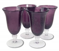 Artland Iris Footed Ice Tea, 18-Ounce, Plum, Set of 4 Artland Iris Footed Ice Tea, 18-Ounce, Plum, Set of 4