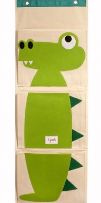 3 Sprouts Wall Organizer, Green Crocodile 3 Sprouts Wall Organizer, Green Crocodile