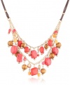 NINE WEST VINTAGE AMERICA Trail's End Worn-Gold Tone Colored Shaky Necklace