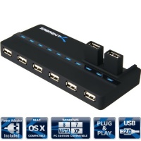 Sabrent USB 2.0 10 Port Ultra High Speed USB Hub With Power Adapter (HB-U10P) Sabrent USB 2.0 10 Port Ultra High Speed USB Hub With Power Adapter (HB-U10P)