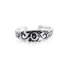 Sterling Silver Toe Ring Tribal Symbols, One Size Fits All