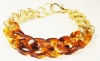 Chunky Link Tortoise Shell & Gold Plated Links