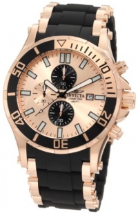 Invicta Men's 1479 Sea Spider Chronograph Rose Dial Black Polyurethane Watch Invicta Men's 1479 Sea Spider Chronograph Rose Dial Black Polyurethane Watch