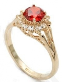 18K Gold Plated Swarovski Elements Crystal CZ Ring Women's-CR3432 18K Gold Plated Swarovski Elements Crystal CZ Ring Women's-CR3432