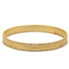 CleverEve 2013 Fall Winter Designer Series Satin Gold Textured Bangle w/ White cz