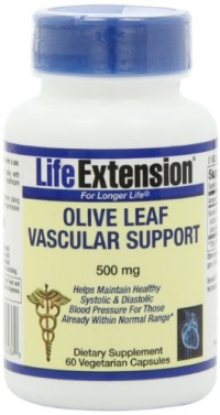 Life Extension Olive Leaf Vascular Support Vegetarian Capsules, 60 Count Life Extension Olive Leaf Vascular Support Vegetarian Capsules, 60 Count