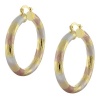 2.50 Stunning Women Gold Plated Diamond-Cut Hoop Earrings