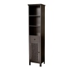 Elegant Home Fashions 7831 Savannah Linen Tower Dark Espresso