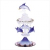 Gifts & Decor Spun Glass Dolphin Carousel Mirrored Base Figurine