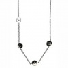 Emporio Armani EG2851 Women's .925 Silver Black, White & Gray Beads Necklace Jewelry