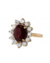 Effy Jewlery 14K Rose Gold Ruby and Diamond Ring, 5.56 TCW Ring size 7