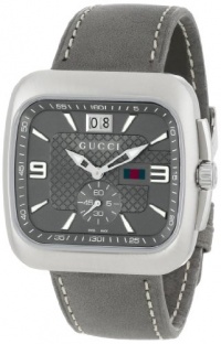 Gucci Men's YA131313 Gucci Coupe Anthracite Sun-Brushed Diamond Pattern Dial Watch Gucci Men's YA131313 Gucci Coupe Anthracite Sun-Brushed Diamond Pattern Dial Watch