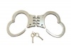 Double Locking Police Steel Hinged Handcuffs