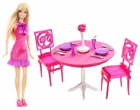 Mattel Barbie Doll and Dining Room Gift Set Mattel Barbie Doll and Dining Room Gift Set