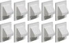 Arlington CE2-10 Recessed Low Voltage Cable Plate, 2-Gang, White, 10-Pack