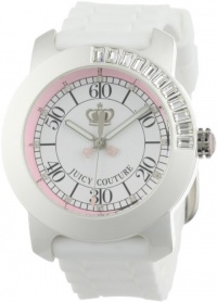 Juicy Couture Women's 1900751 BFF White Jelly Strap Watch Juicy Couture Women's 1900751 BFF White Jelly Strap Watch