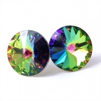 12mm Vitrail Medium Crystal Stud Earrings Made with Swarovski Elements 12mm Vitrail Medium Crystal Stud Earrings Made with Swarovski Elements