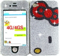 Silver Rhinestone Bling Hello Kitty Snap on Case Cover Bumper for Apple Iphone 4 4g 4s Free Bling Home Button {At&t Verizon Sprint} Silver Rhinestone Bling Hello Kitty Snap on Case Cover Bumper for Apple Iphone 4 4g 4s Free Bling Home Button {At&t Verizon Sprint}