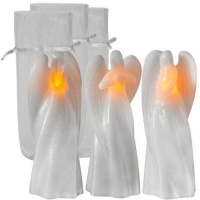 Set of 3 Shimmer Angel Battery Operated Flameless LED Candles with Auto Timer and Gift Bags By Candle Impressions Set of 3 Shimmer Angel Battery Operated Flameless LED Candles with Auto Timer and Gift Bags By Candle Impressions
