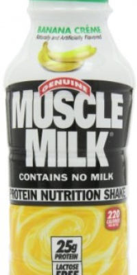 CytoSport Muscle Milk Ready-to-Drink Shake, Banana Creme, 12 - 14 Ounce Containers CytoSport Muscle Milk Ready-to-Drink Shake, Banana Creme, 12 - 14 Ounce Containers
