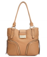 Lend your look poise and panache with this luxe leather lovely from Franco Sarto. With gleaming hardware, signature accents and plenty of pockets, it's the bag you'll turn to from season to season. Lend your look poise and panache with this luxe leather lovely from Franco Sarto. With gleaming hardware, signature accents and plenty of pockets, it's the bag you'll turn to from season to season.