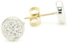 Mizuki Silver and Gold Petite Diamond Evil Eye Stud Earrings