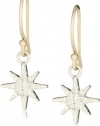 Mizuki Silver and Gold Petite Diamond Star Earrings