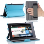 MoKo Slim-fit Folio Cover Case with Stand for Google Nexus 7 Android Tablet by Asus, Blue