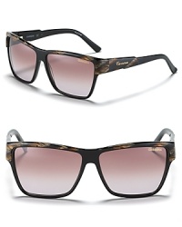Carrera's rectangle frames feature tortoise detailing and gold tone logo plates at temples. Pair them with your work-ready pencil skirt for city sophisticate style. Carrera's rectangle frames feature tortoise detailing and gold tone logo plates at temples. Pair them with your work-ready pencil skirt for city sophisticate style.