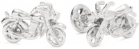 ROTENIER Novelty Sterling Silver Motorcycle and Wheel Cufflinks ROTENIER Novelty Sterling Silver Motorcycle and Wheel Cufflinks