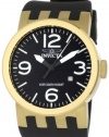 Invicta Men's 0852 Force Collection Gold/Black Polyurethane Watch