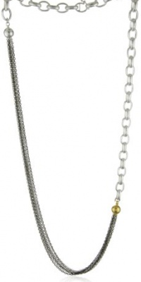 GURHAN Delight Silver with High Karat Gold Accents Chain Necklace GURHAN Delight Silver with High Karat Gold Accents Chain Necklace