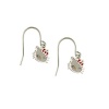 Sanrio Sterling Silver Hello Kitty w/Red Bow Enamel Dangle Drop Earrings