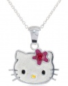 Hello Kitty Girl's Sterling Silver Birthstone Pendant Necklace and Chain