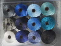 12 Super-lon #18 Cord Ideal for Stringing Beading Crochet and Micro-macram Jewelry Compatible with Kumihimo Projects S-lon Winter mix 12 Super-lon #18 Cord Ideal for Stringing Beading Crochet and Micro-macram Jewelry Compatible with Kumihimo Projects S-lon Winter mix